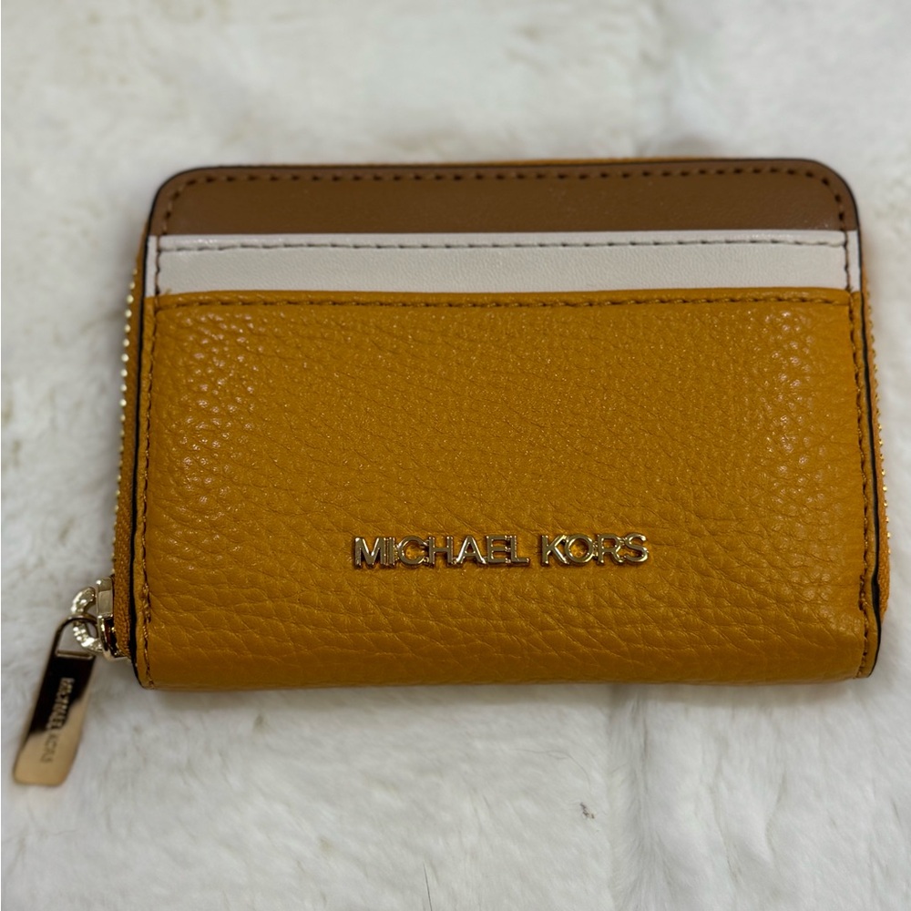 Michael Kors Mustard and Tan Wallet